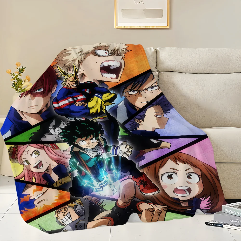 Flannel my comfort soft plush blanket for sofa living room a-academia office h-hero bed anime travel gift single-sided printed 4
