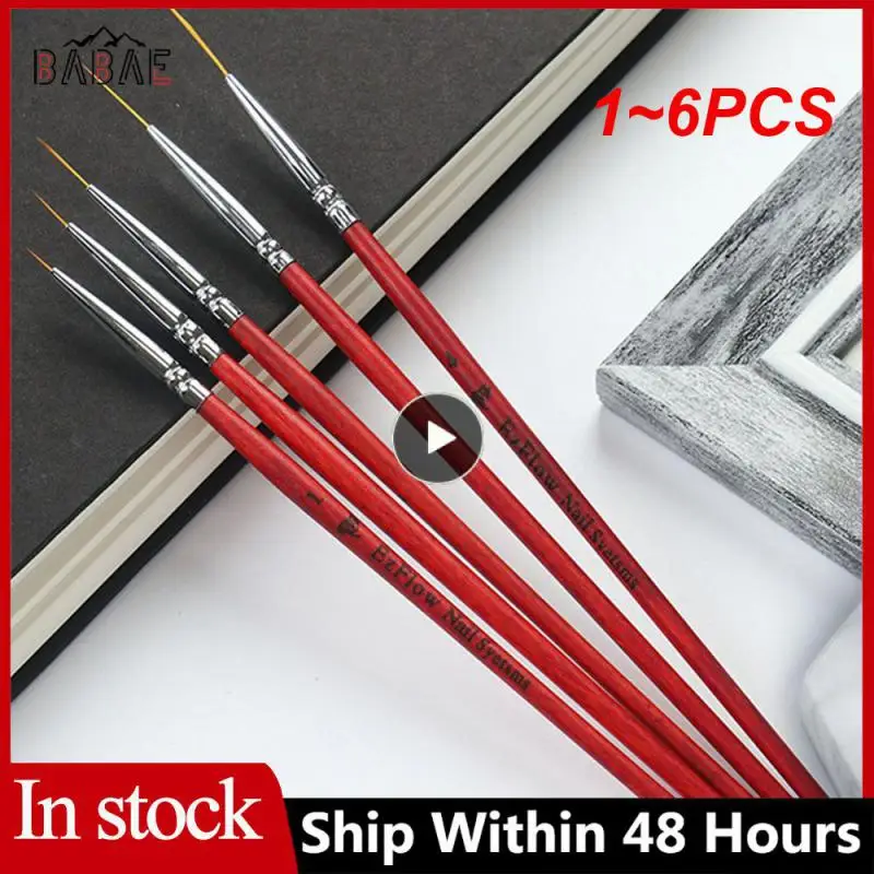

1~6PCS Smooth Nail Pen Easy To Extend Nail Enhancement Pen Portable Nail Brushes Nail Art Nail Wire Drawing Pen Nail Diy