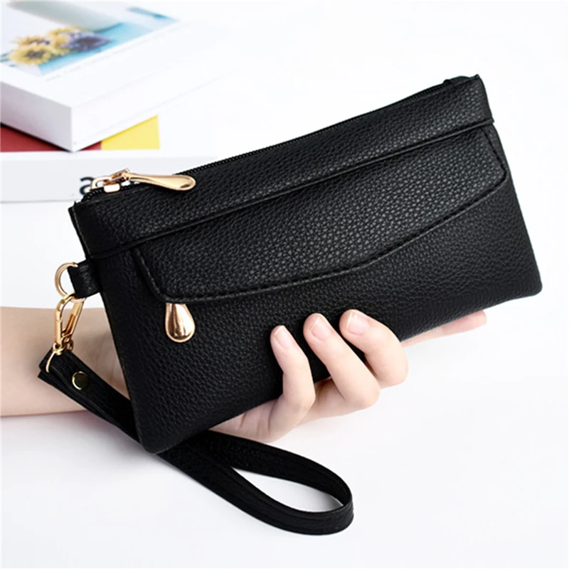 2024 Fashion Women Wallets Brand Leather Purse Long Design Pouch Handbag Coin Purse Card Holders Clutch Purse Money Clip Wallet 5