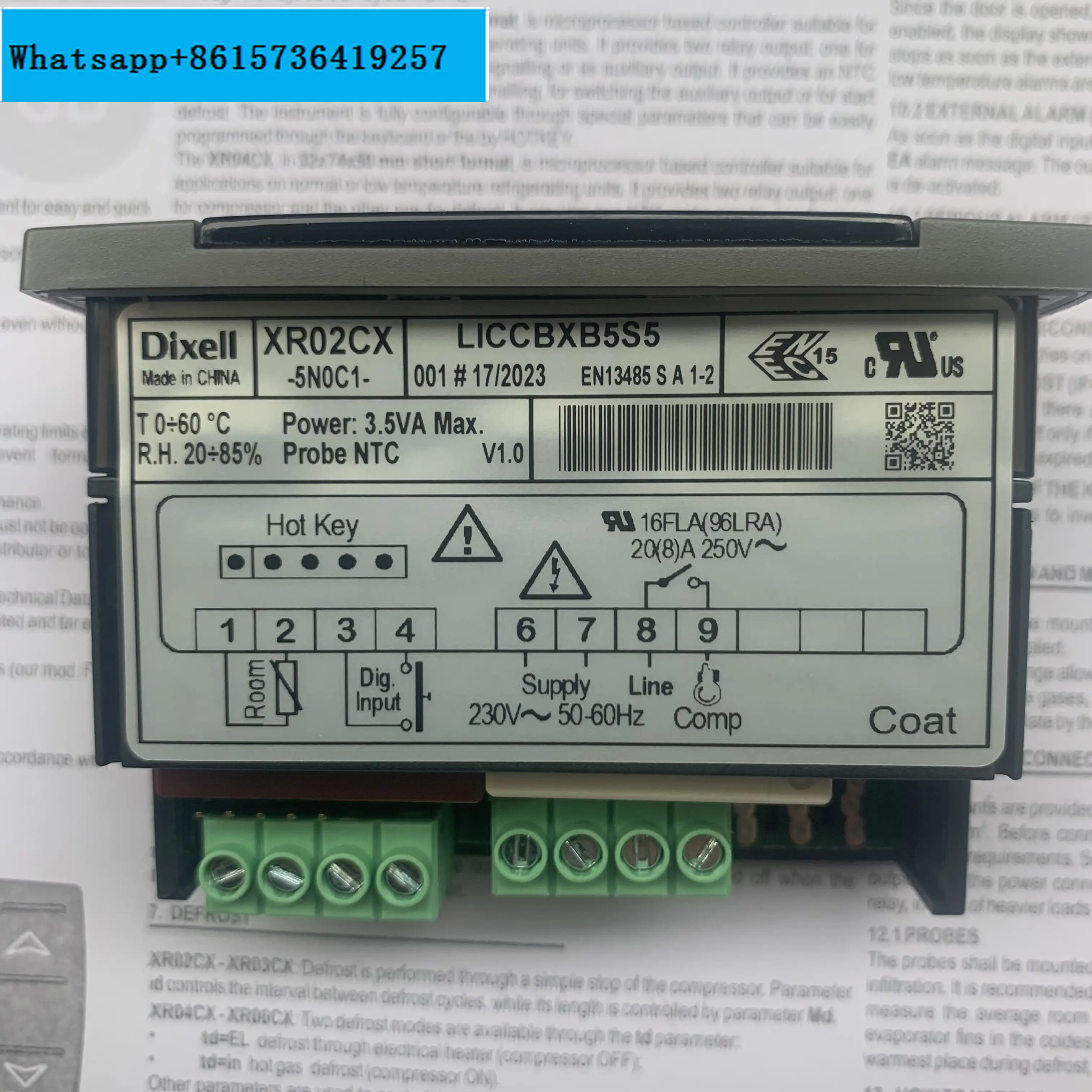 Regolatore Di Temperatura Sprite Italiano Dixell Xr02Cx-5N0C1/Sprite Xr02Cx-5R0C1