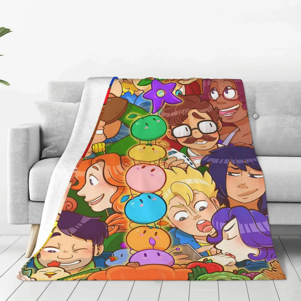 

Stardew Valley Blanket Fleece Print Video Game Multifunction Super Warm Throw Blankets for Bedding Office Bedspreads