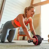 Wheel For Home Use - Silent Abdominal Exercise Roller For Belly Fat Reduction And Core Strengthening - Fitness Equipment