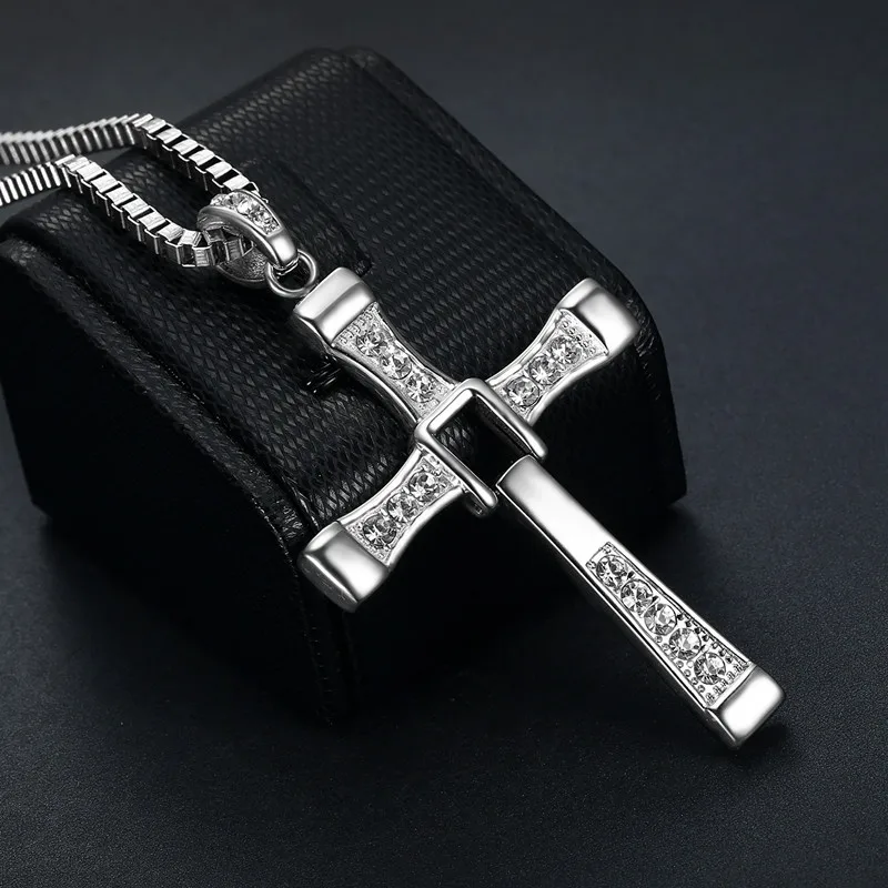 

2023 New Fast And Furious Stainless Steel Cross Necklace Dominic Toretto Pendant Necklace For Men Jewelry Gifts