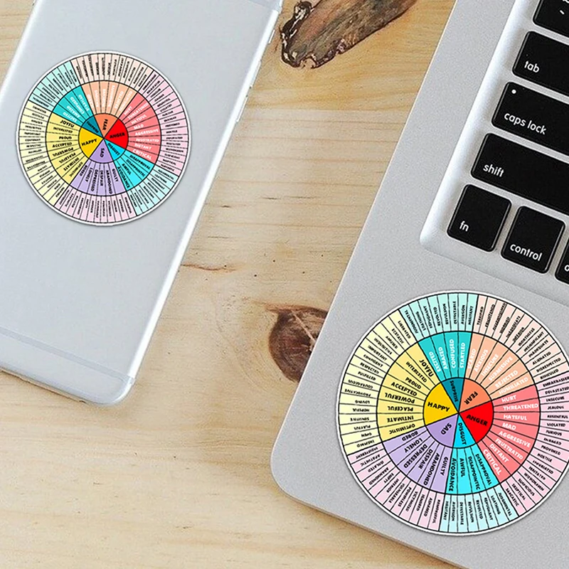 2.4 Inches 3.2 Inches Emotion Wheel Mobile Phone Computer Stickers vinyl film sticker,laptop sticker,ipad sticker,keyboard stickers