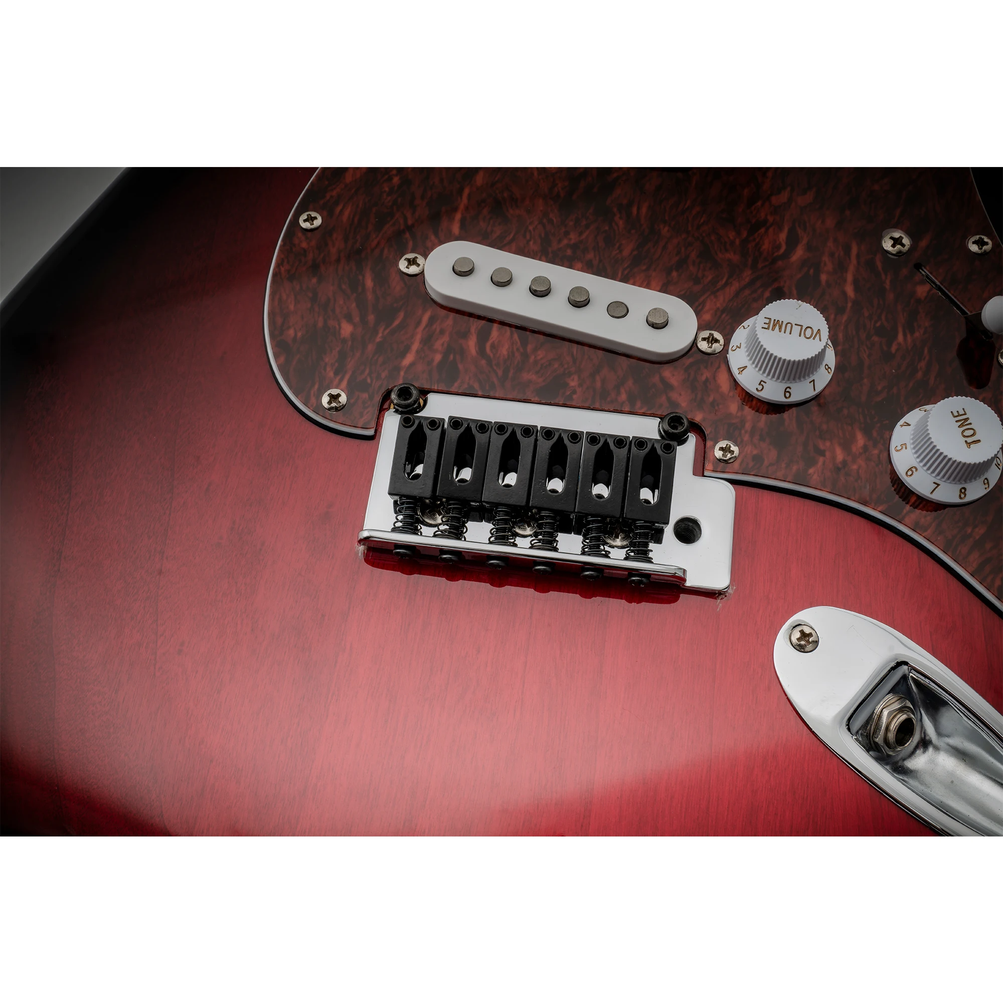 Musiclily Basic 10,5 mm rechteckige Tremolo-Gitarren-Stegsättel für E-Gitarre (6er-Set) – Detail 6