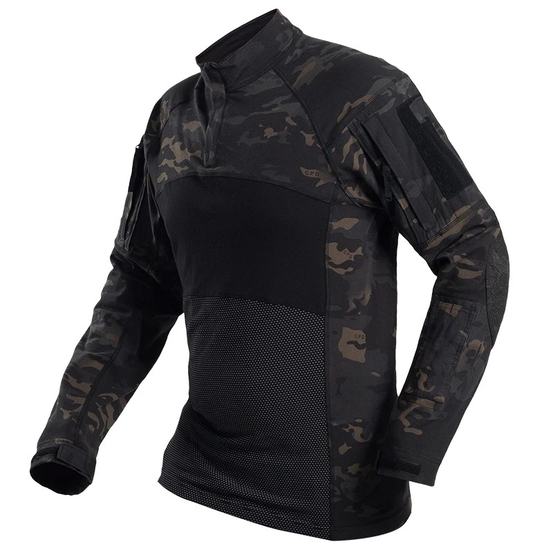 

Military Tactical Shirt Camouflage Men Army Long Sleeve Soldiers Combat Airsoft Multicam Shirt Outdoor Hunting Quick Dry T Shirt