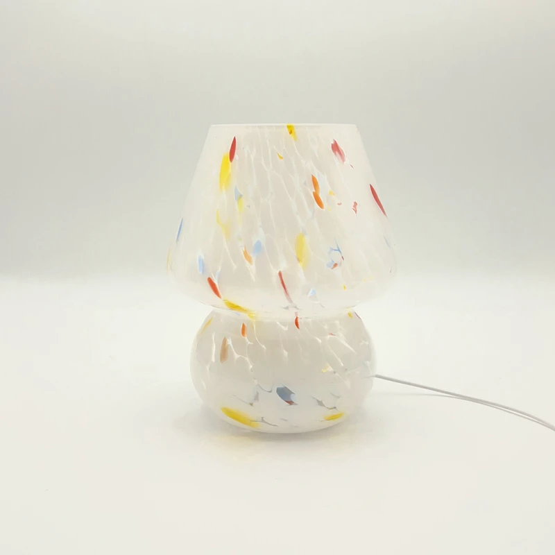 מנורת שולחן קטנה מזכוכית לבה בצבע חום, תאורת לילה ניתנת לכיוון לחדר השינה, קפה בר דקורציה לשולחן תאורה אמביינט