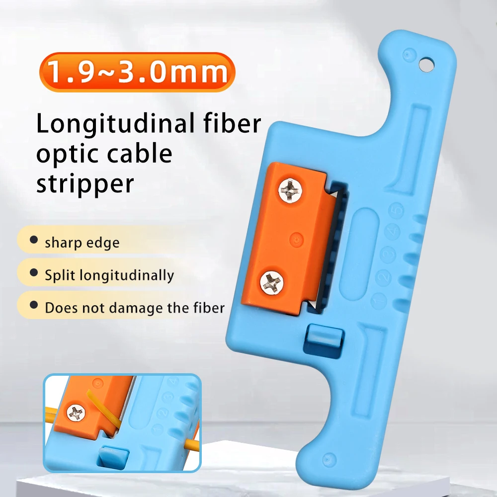AUA-05 Replaceable Blade Stripper Loose Tube Buffer Mid-Span Access Tool For 1.9-3.0mm Fiber Optic Cable