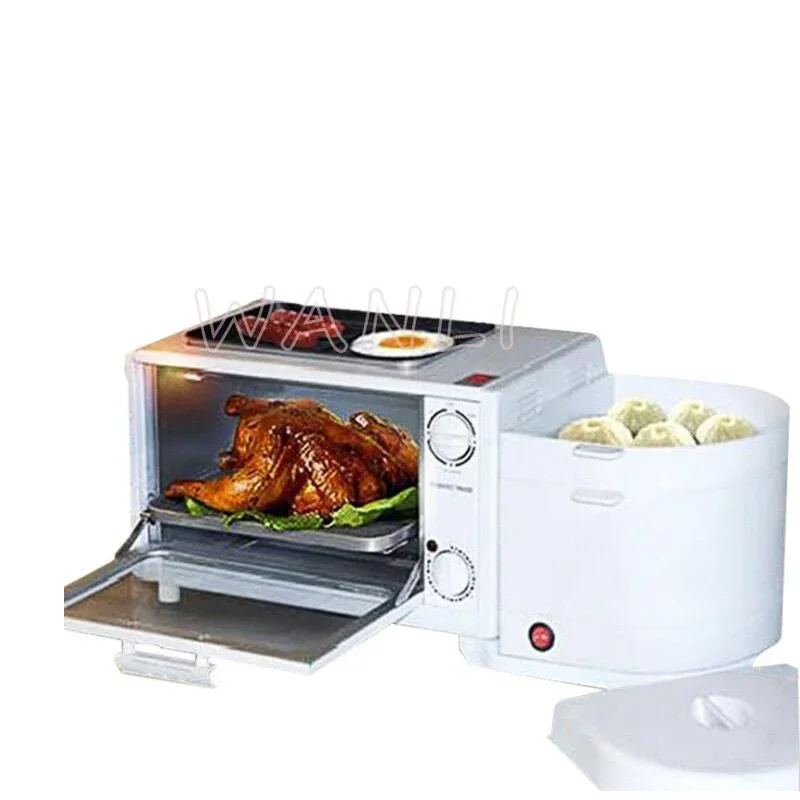 Four-in-one Breakfast Machine Home Multi-function Steamed Egg Cooker Toaster Oven Kitchen Baking Appliances 4