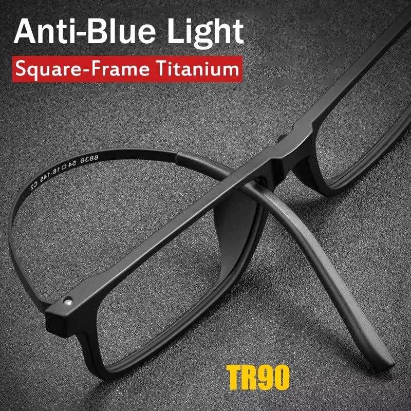 Lunettes de lecture en titane pur pour hommes et femmes, TR90, Anti-rayon bleu, monture complète, pour ordinateur, dioptrie + 1.0 + 4.0, nouvelle collection