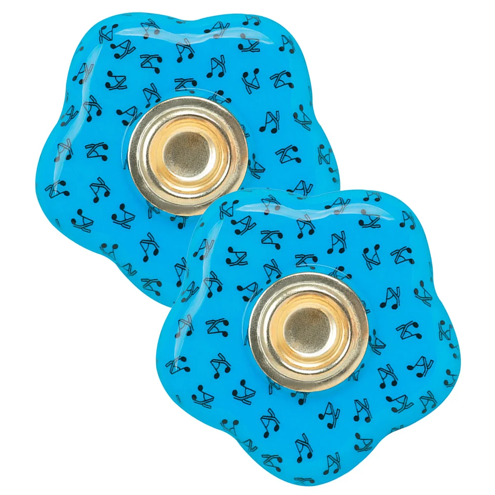 

2 Pcs Cello Anti-slip Mat Peach Blue Tape Violin Pad Stop Musical Instrument Abs