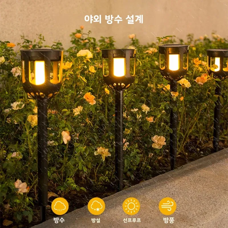 2개, 태양광 LED 조명, 실외 조명, 스마트 조명 센서 및 자동 스위치, 안뜰 및 복도에 이상적,