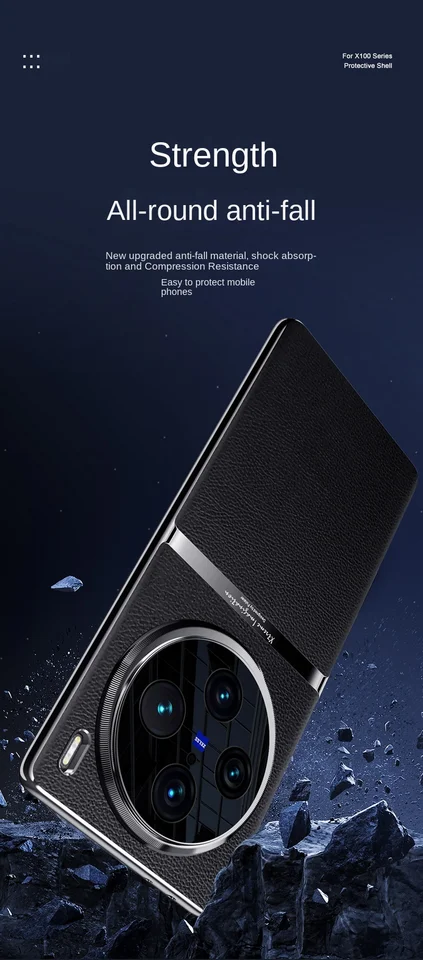 高級 Pu レザーカメラ保護電話ケース VIVO X100 プロ X100 VIVO X90