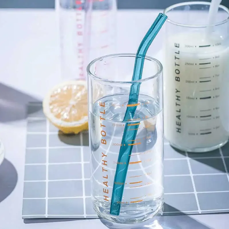 300ml Glass Measuring Cup Heat-resistant Milk Coffee Mug Breakfast Cup With Measuring Range Drinking Glass Kitchen Accessories