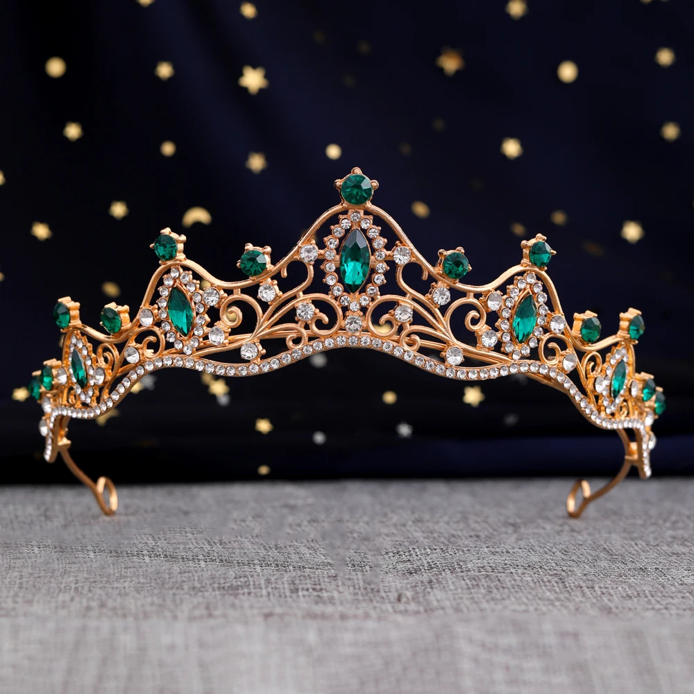 

Модные свадебные искусственные кристаллы в стиле барокко, короны король, свадебная корона, роскошные аксессуары для волос
