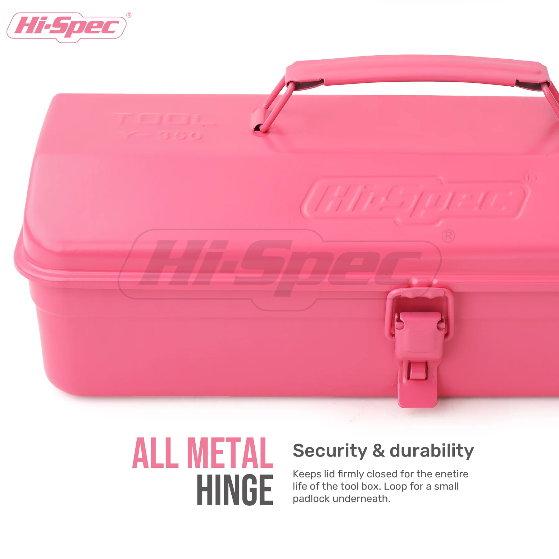 1pc Metal Tool Case Steel Barn Style Iron Tool Box Portable Storage Container Empty Organizer Suitcase