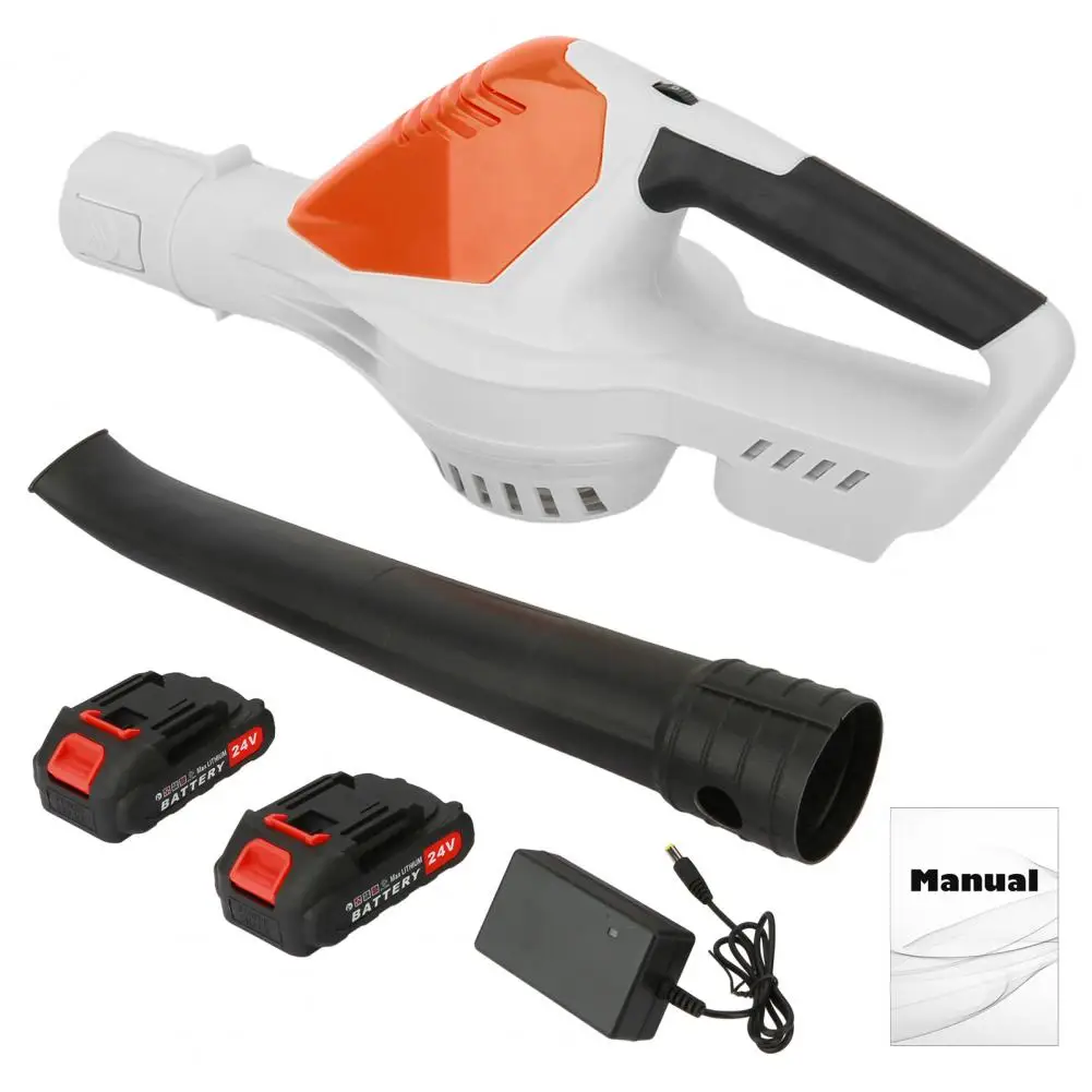 Cordless 24V Electric Leaf Blower with 2 Batteries & Charger 1
