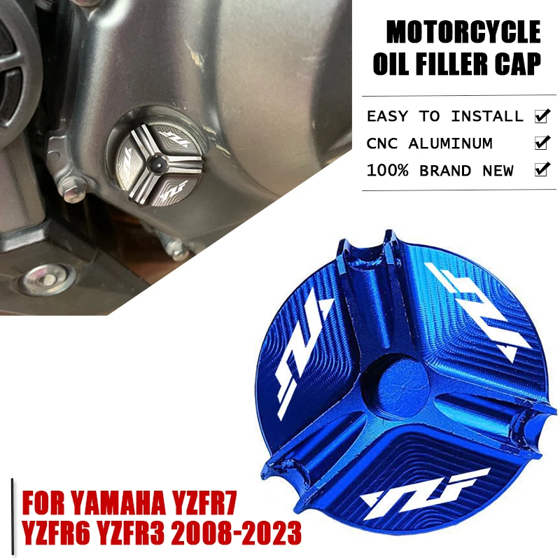 

YZFR1 масляный наполнитель для мотоцикла CNC защитные аксессуары для Yamaha YZF R3 R25 R6 R1 R7 YZFR7 YZFR6 YZFR3 2008-2023