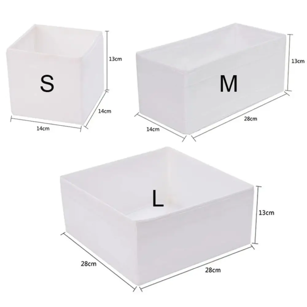 Grey/White/Purple Closet Organizer Boxes 2024 Fabric Art Foldable Closet Organizer Underwear Organizer Clothes 6