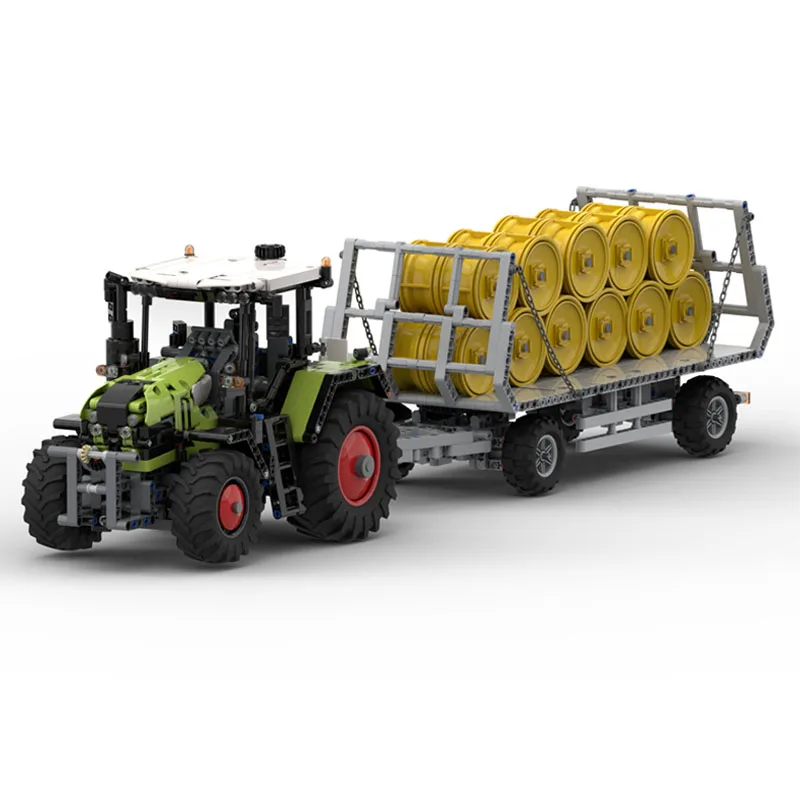 

MOC-94474 & MOC-31011 & MOC-38383 Pack Trailer Assembly Building Block Model Scalable Technology Agricultural Tractor