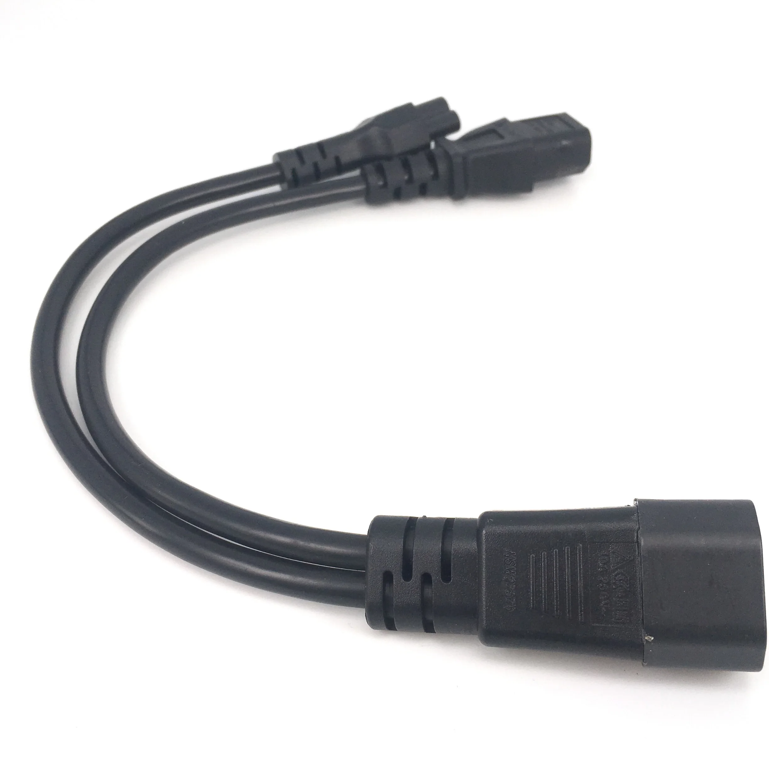 Bolantedz 1Pcs IEC320 C14  IEC320 C13 + C5 Y 전원 코드 분배기 케이블 어댑터 케이블 (PC 모니터 스캐너 및 프린터 용)