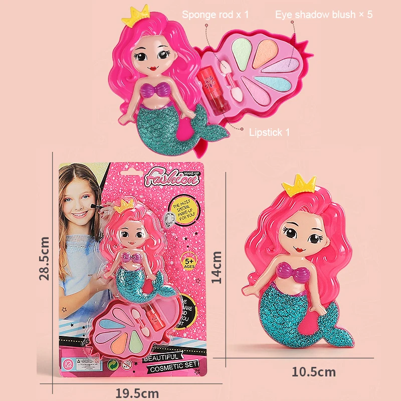 Simulation Girl Pretend Princess Makeup Toys Play House Children's Cosmetics Lipstick Eyeshadow Set For Kids Party Cosplay Game