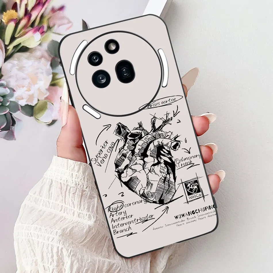 Elegant Butterfly Cat Printed Black Silicone Soft Phone Case
