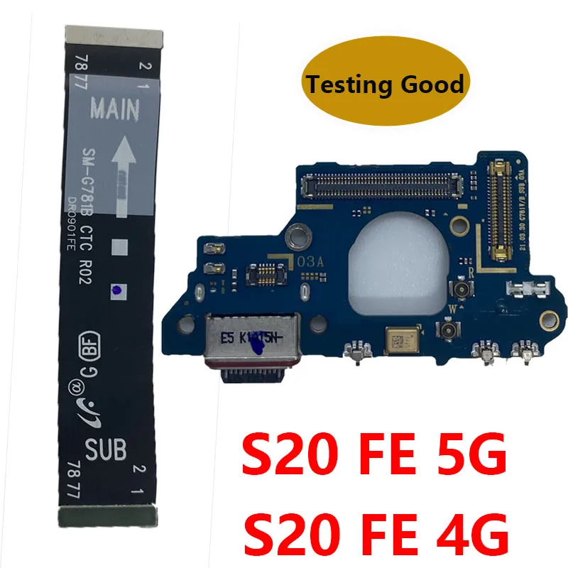 USB Port Connector Charging Board Micro Dock Main Flex Cable For Samsung Galaxy S20 FE 4G 5G G780F G780G G781B G781V Cell Phone Parts