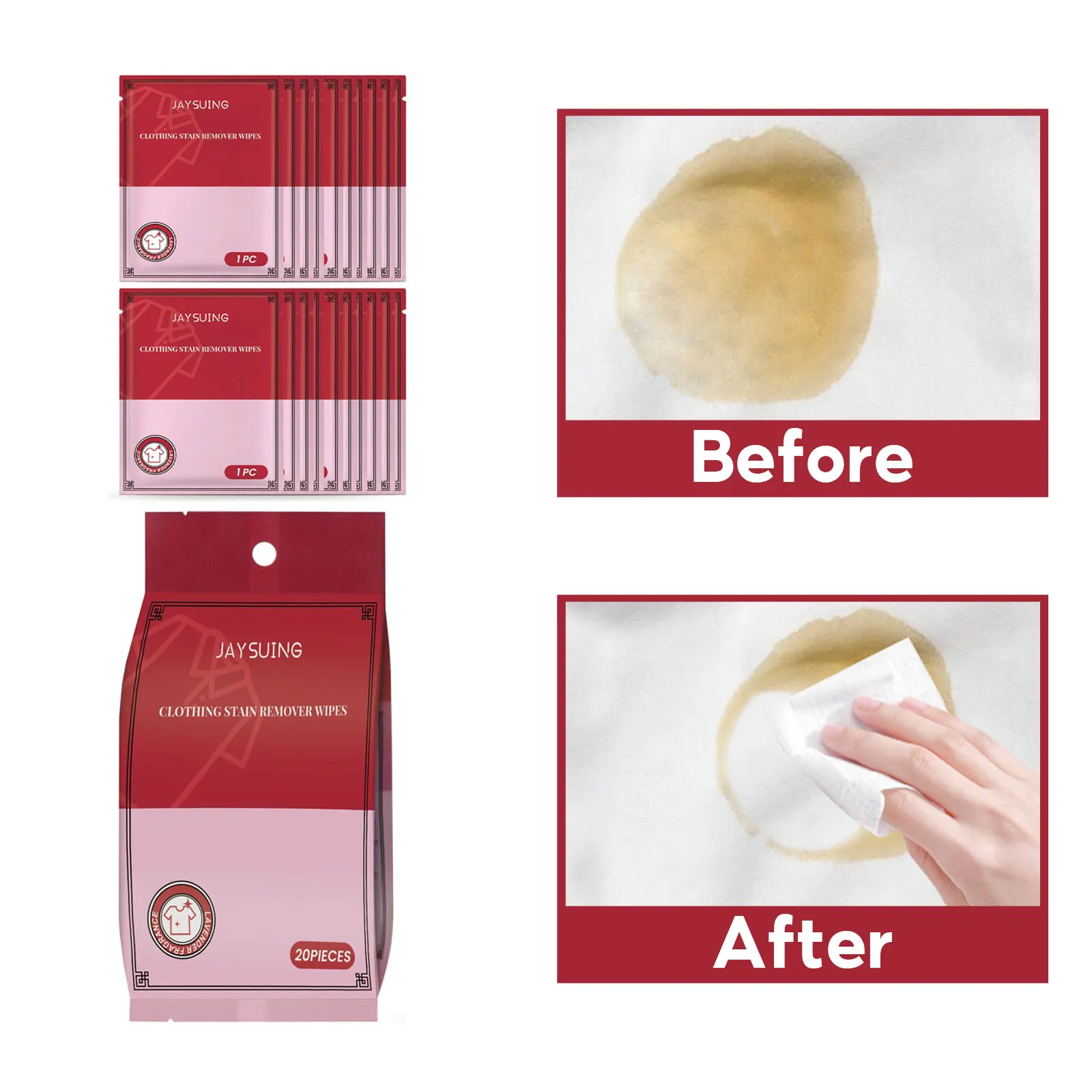 Clothes Stain Removal Wet Wipes No Washing Cleaning Dirt and Oil Removal Wipes Small White Shoes Jacket Dirt Wet
