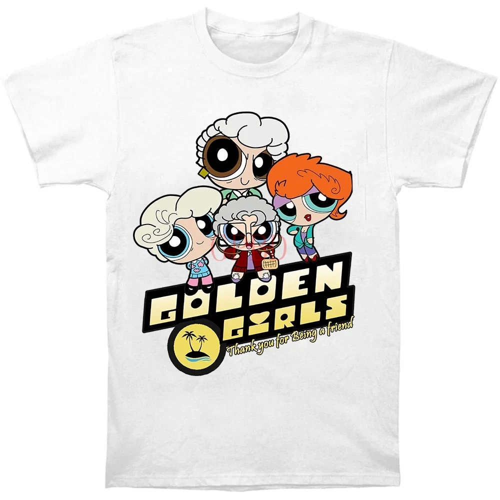 T-Shirt Da Uomo Golden Powerpuff Girls Dorate Rose Blanch Sophia