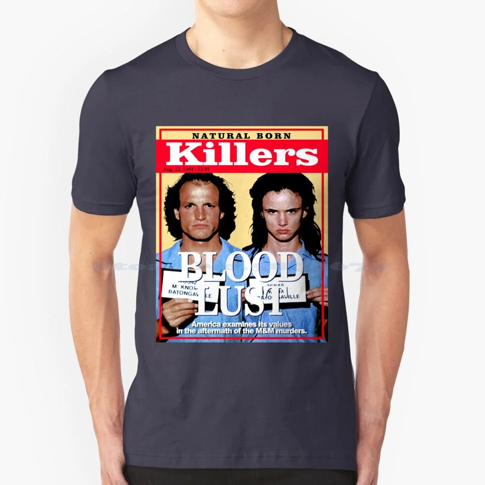 Retro Vintage Natural Born Killer T Shirt 100% Cotone Tee Talking Heads Elio Talking Band Grunge Music Hipster Boho
