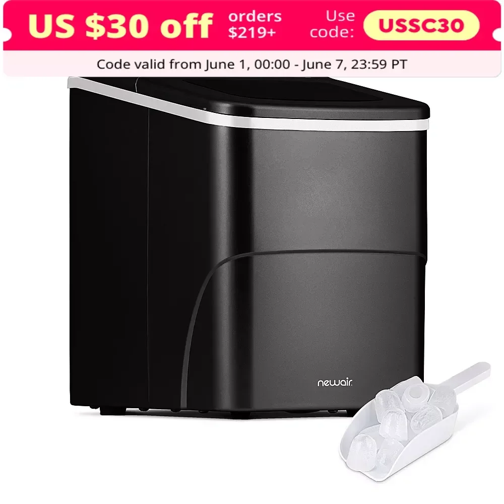 

Ice Machine, 26 lbs. Countertop Ice Maker - Matte Black