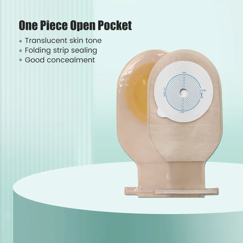 Ostomy Supplies 10-20pcs Colostomy Bags Two Piece Drainable Pouches with hoop and look Ileostomy Stoma Care