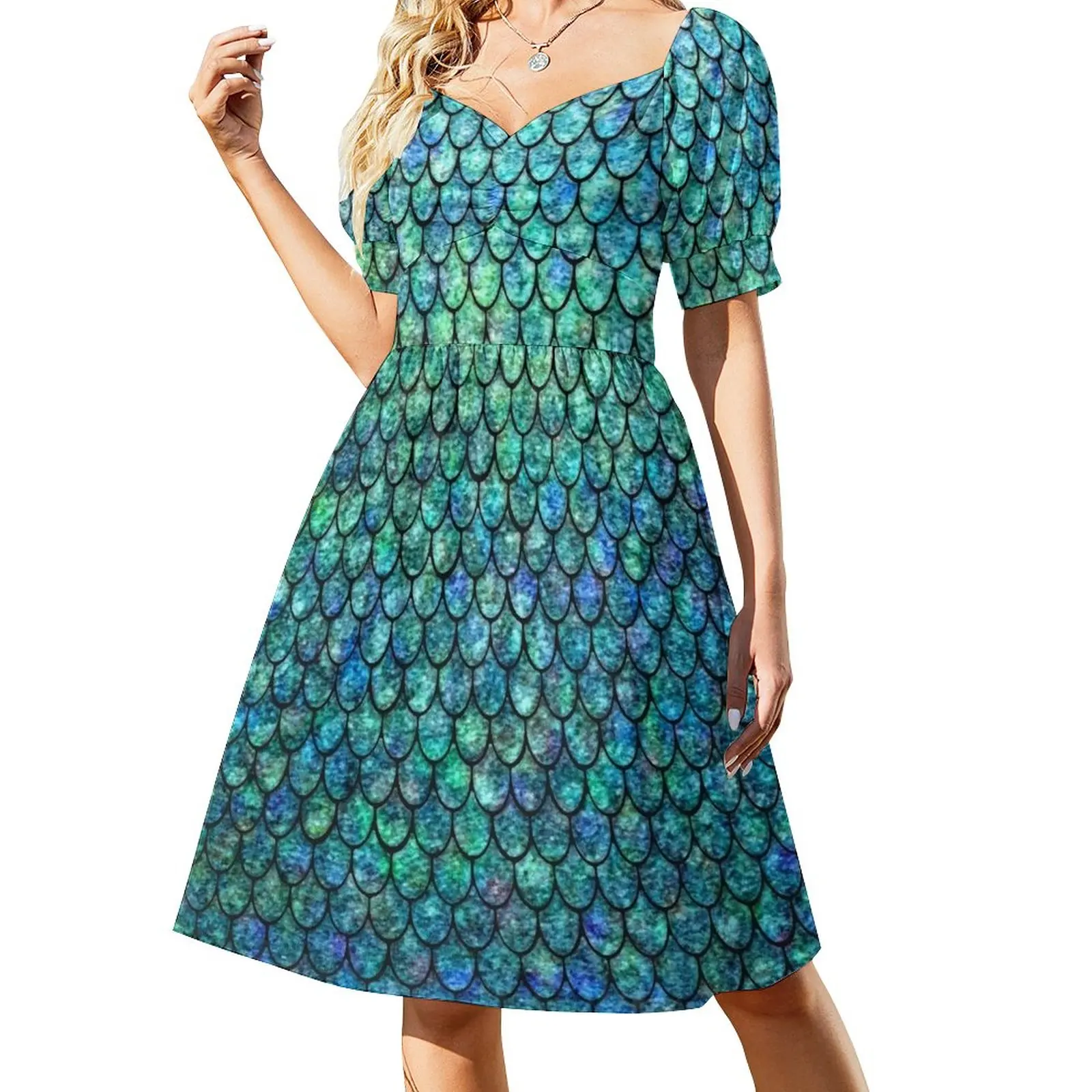 

Mermaid Scales Sleeveless Dress women's summer clothing 2024 dresses for women Long dress woman