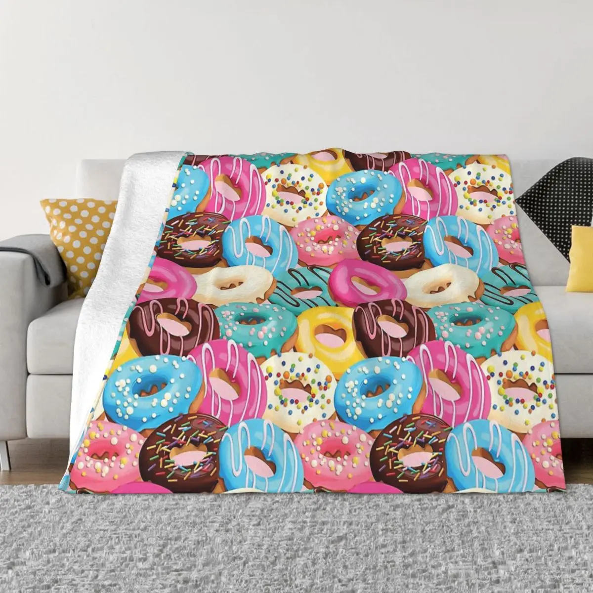 

Художественное одеяло для влюбленных еды, Фланелевое украшение, переносное домашнее покрывало