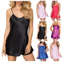 Womens Nighte Dress Plus Lingerie Nightwear Sleepskirt Underwear Silk Sleepwear Vintage Pajamas Sleepwear Women Night Dress - Image 2