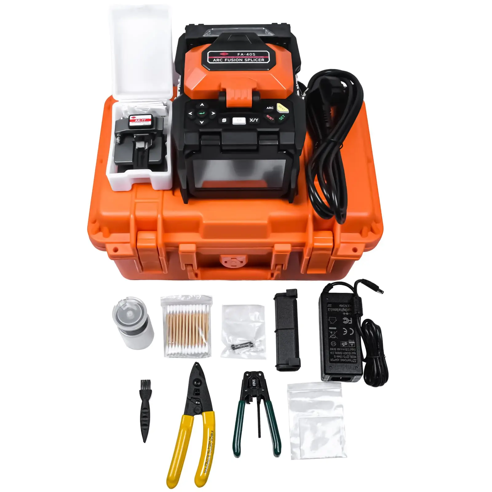 VAEYI FTTH Fiber Optic Fusion Splicer Machine Core Alignment Fusion Splicing Machine 7sec Splice Time 250&mu;m Fiber 900&mu;m FA-40S