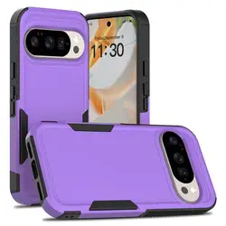 Dual - Layer Heavy Duty Shockproof & Dustproof Rugged Protective Case for Google Pixel 8 Pro (PURPLE)