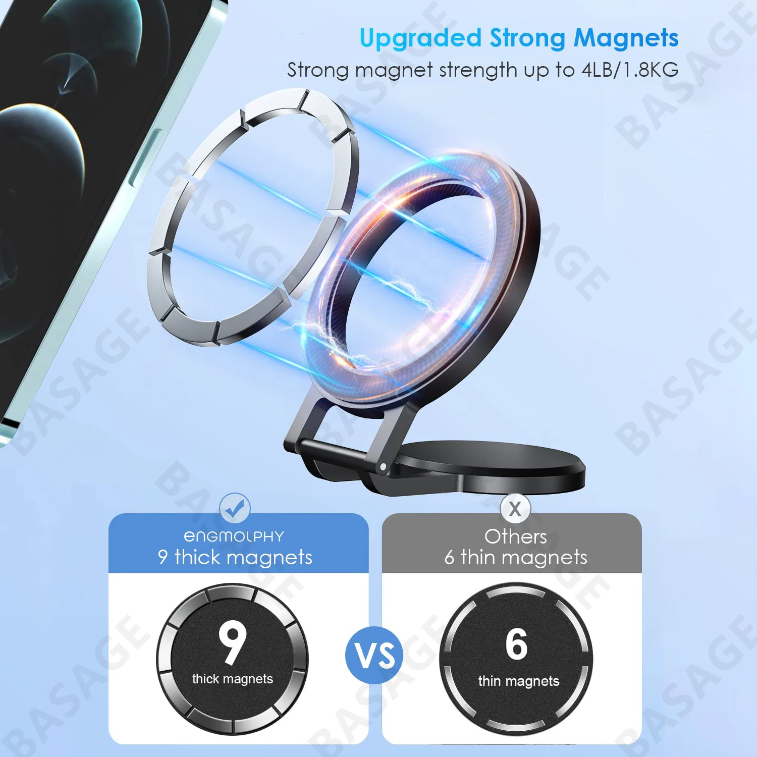 Soporte magnético para salpicadero de mophie con MagSafe - Apple (ES)