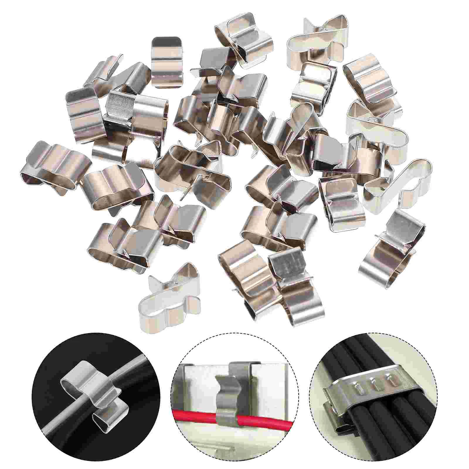 

Stainless Steel Wire Rope Clip Fixing Fixture Cord Solar Photovoltaic Cable Clips