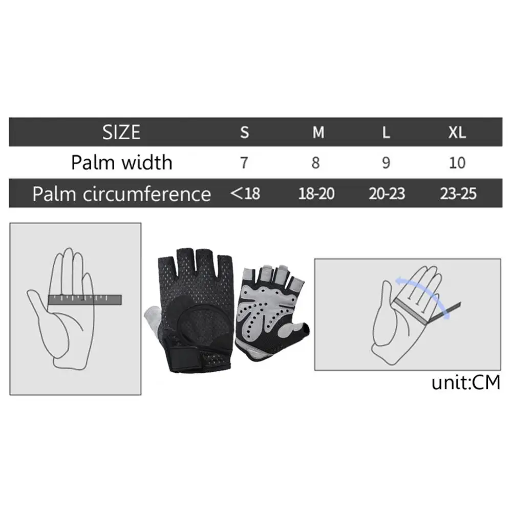 Sports Half Finger Gloves Unisex Breathable Anti-slip Weight Lifting Yoga Gym Gloves