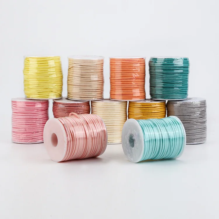 50 Yard/roll 2.6mm Flat Faux Suede Braided Cord Leather Jewelry DIY Rope for Handmade Beading Bracelet Jewelry String