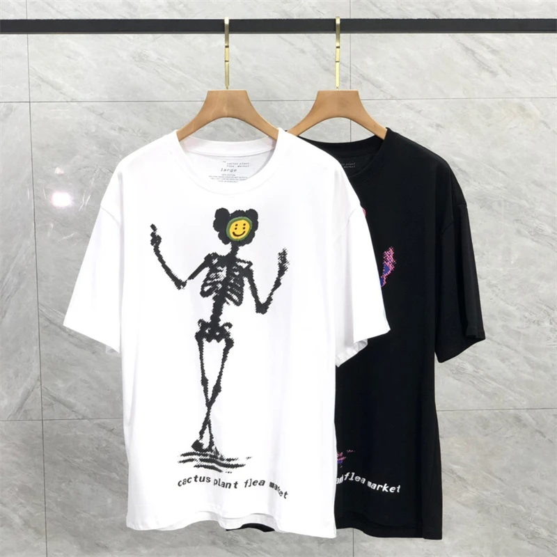 

New CPFM.XYZ Cactus Plant Flea Market Skull Print T Shirt Men Women CPFM XYZ Top Tee T-shirts y2k