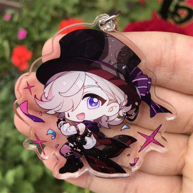 Anime Cosplay Accessories Genshin Impact Clorinde Neuvillette Sigewinne Navia Freminet Keychain Backpack Pendant Prop Badge