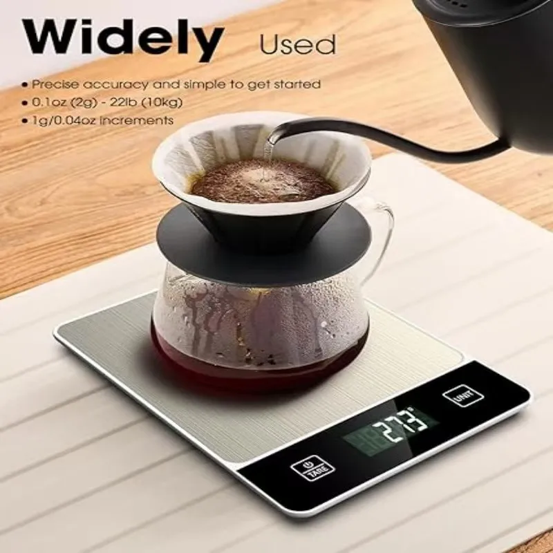 Food Scale 22lb Digital Kitchen Scale Weight Grams and Oz for Baking Cooking Coffee Meal Prep Package Postage 6 Units with Tar