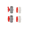 1/2"~2" Thread Inside Diameter 20/25/32/40/50mmPVC Ball Valve Connector Water Supply Pipe Fittings Equal Connectors Plastic 1