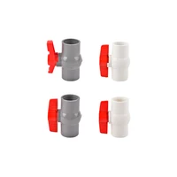 1/2"~2" Thread Inside Diameter 20/25/32/40/50mmPVC Ball Valve Connector Water Supply Pipe Fittings Equal Connectors Plastic 1