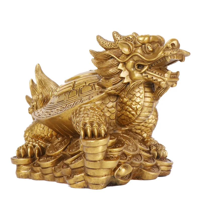 

Copper Statue Pure copper dragon turtle ornament Eight Trigram turtle dragon head turtle avoid villains