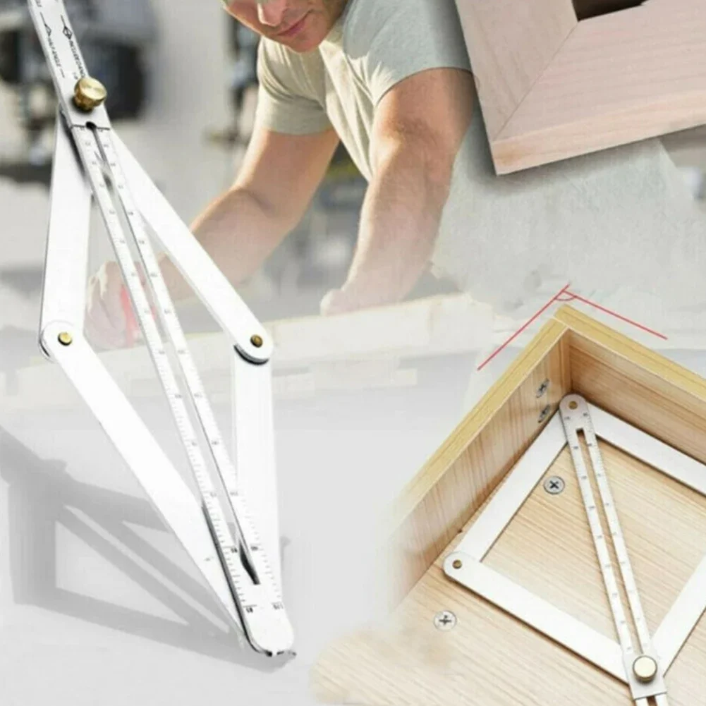 1 Pc Stainless Steel Protractor Corner Angle Finder Ceiling Artifact Tool Square Protractor Carpentry Building Measuring Tools 4