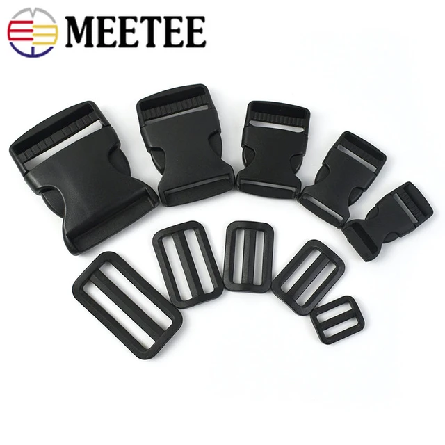 10/20Sets Plastic Side Release Buckles 20-50mm Tri-Glide Adjustable Clasp  Webbing Hook Bag Strap Backpack DIY Sewing Accessories - AliExpress